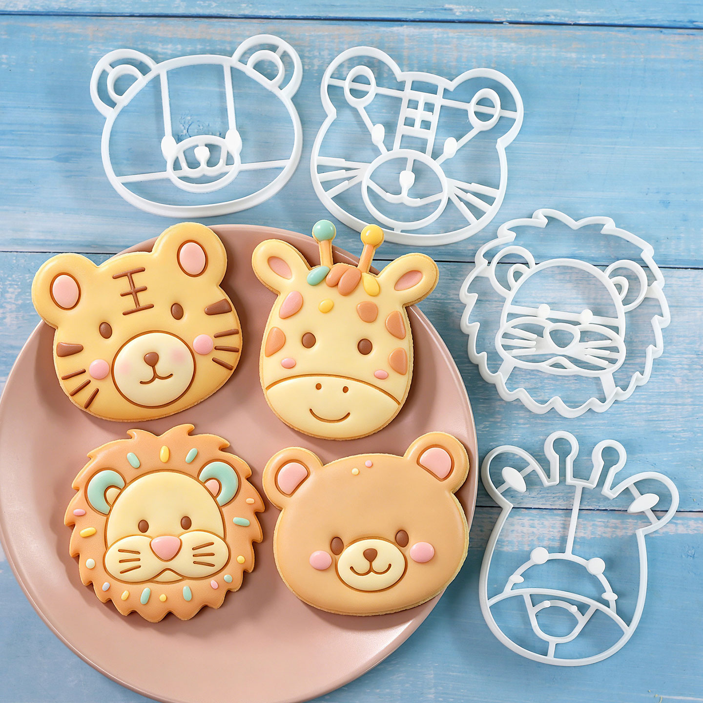 Kitchen Baking Molds - 4 Pcs Animal Cookie Cutters Set
