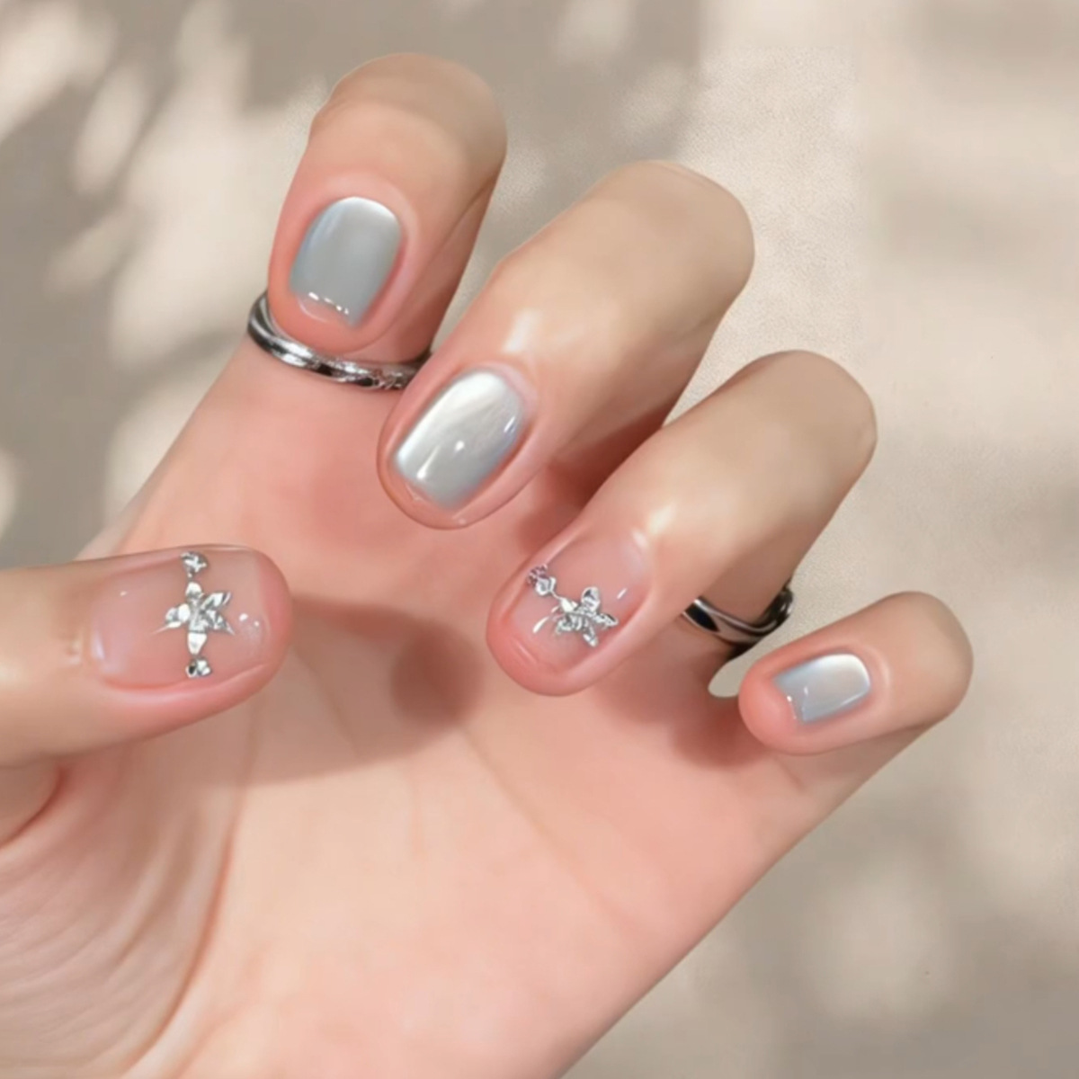 Decorating Tip Set - 24Pcs Cat's Eye Simple Glitter Nails
