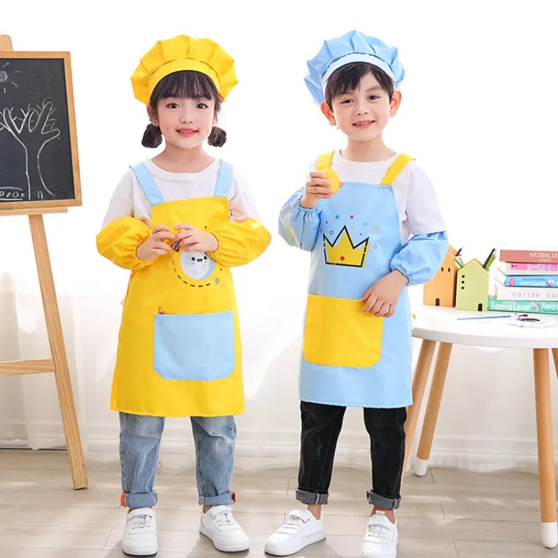 3pc Children Kitchen Apron Set - Kitchen Baking Drawing 评论和价格