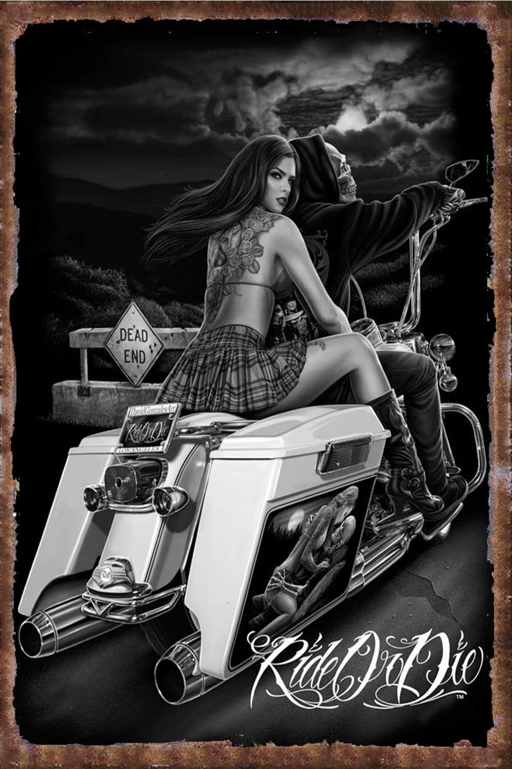 Vintage Metal Sign Ride or Die - Kitchen Up 评论和价格