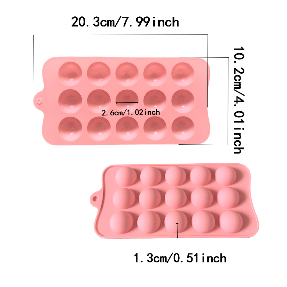 15 cavity semi-circular chocol - Kitchen Baking Molds 评论和价格