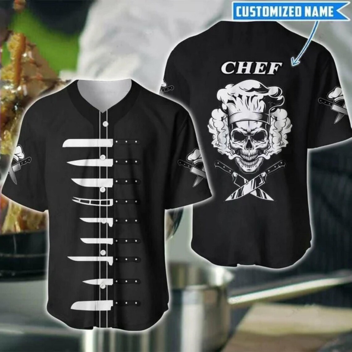 Chef Baseball Jersey Custom Na - Kitchen Up 评论和价格