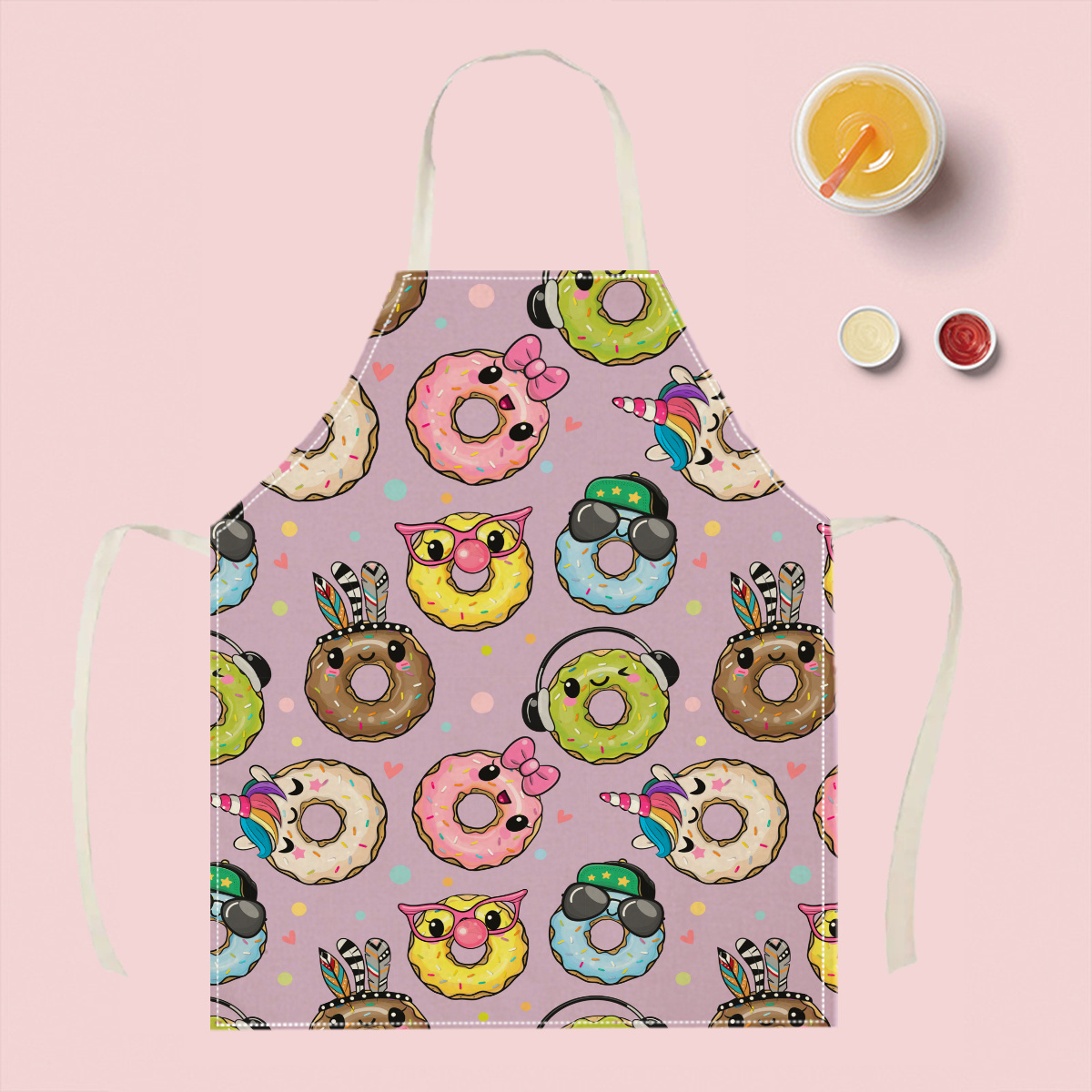 1pc Cute Cartoon Donut Apron F - Kitchen Baking Gift Ideas 评论和价格