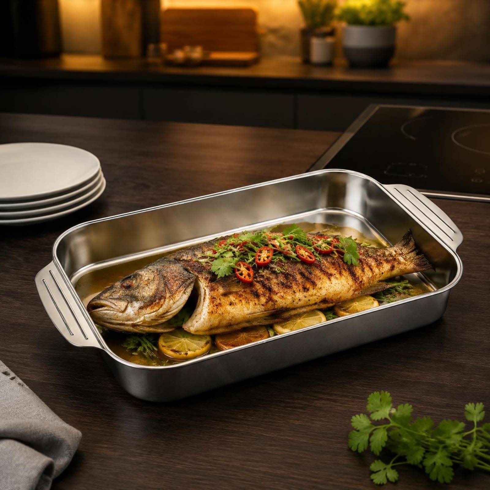 Stainless Steel Roasting Pan R - Kitchen Baking Corner 评论和价格