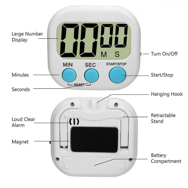 Mini Digital Kitchen Timer Big - Kitchen Baking Game 评论和价格