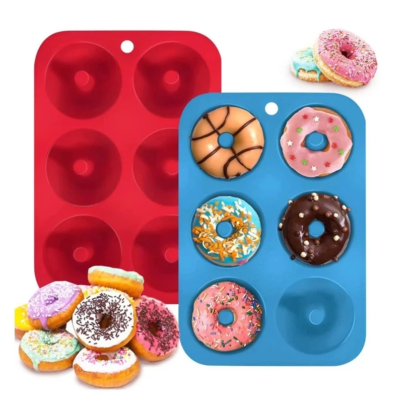 6 Holes Silicone Donut Mold Ba - Kitchen Baking Utensils 评论和价格