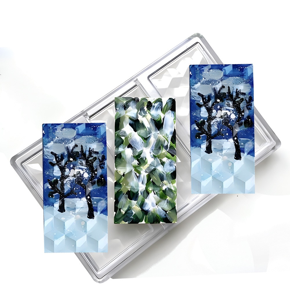 Hard Rhombus Grid Prism Chocol - Kitchen Baking Molds 评论和价格
