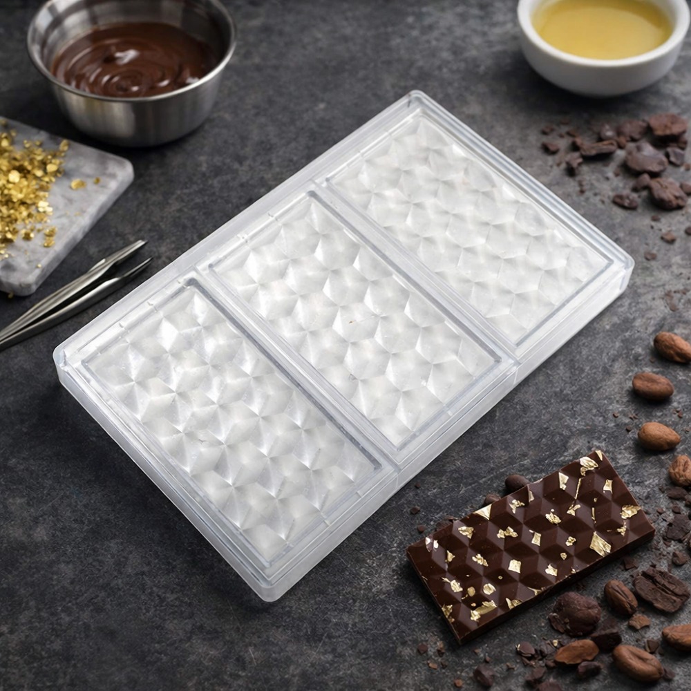 Hard Rhombus Grid Prism Chocol - Kitchen Baking Molds 评论和价格