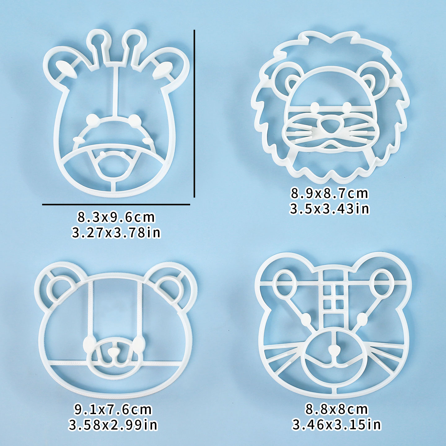 4 Pcs Animal Cookie Cutters Se - Kitchen Baking Molds 评论和价格