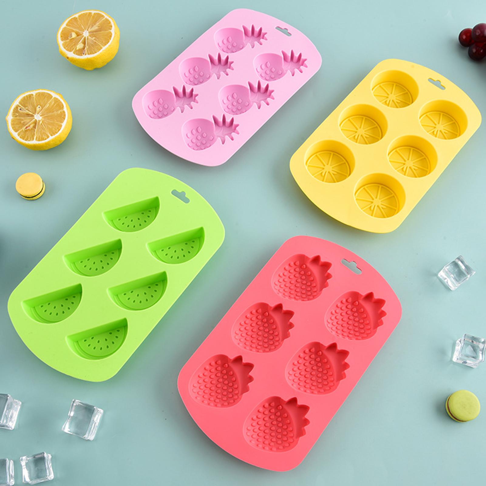 6 Cavity Fruit Shaped Silicone - Kitchen Baking Molds 评论和价格
