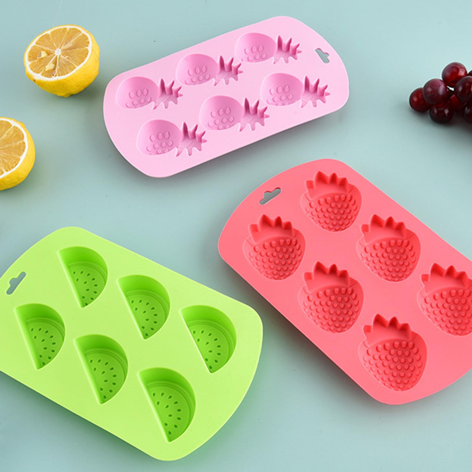 6 Cavity Fruit Shaped Silicone - Kitchen Baking Molds 评论和价格