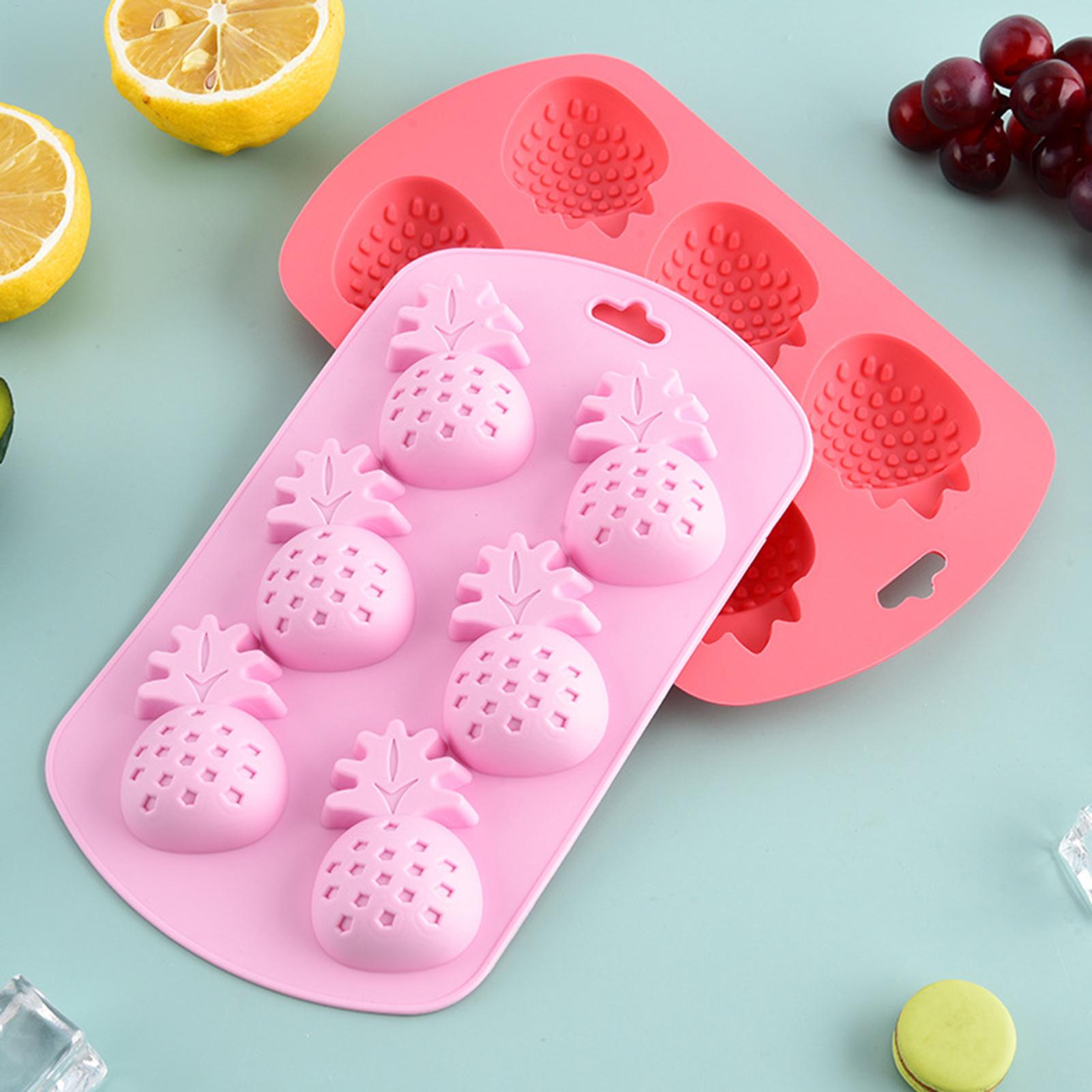 6 Cavity Fruit Shaped Silicone - Kitchen Baking Molds 评论和价格