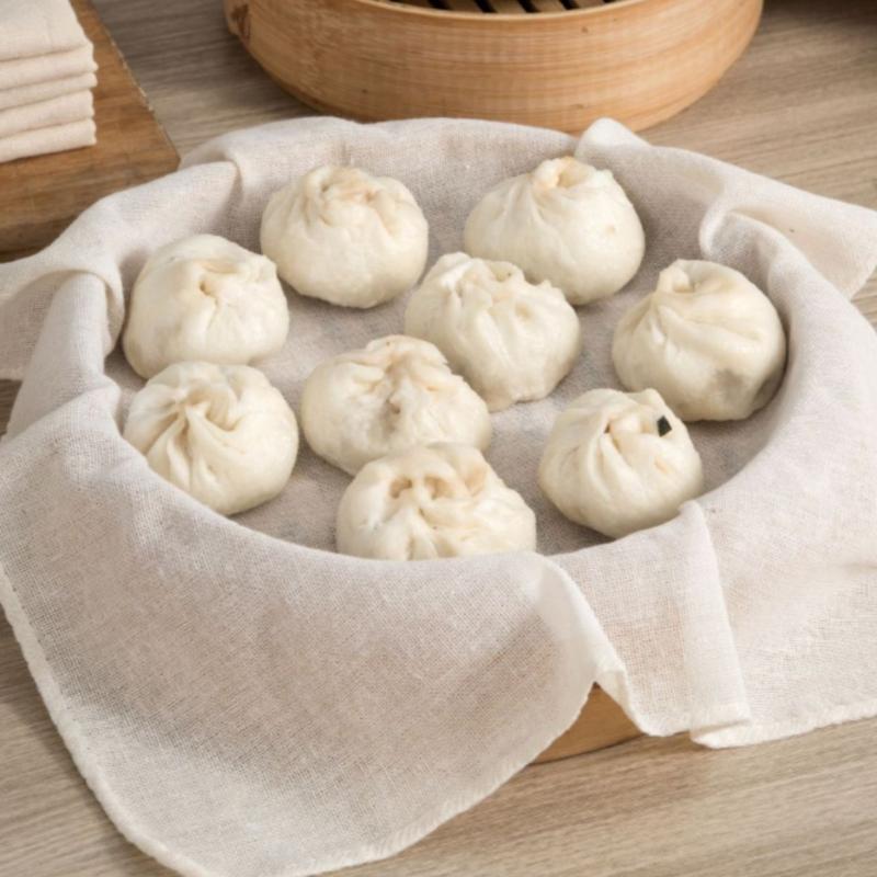 3Pcs Round Pure Cotton Steamer - Kitchen Baking Mat 评论和价格
