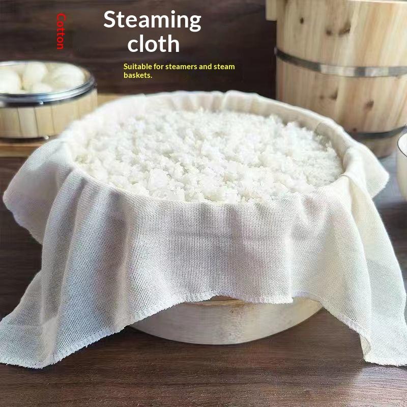 3Pcs Round Pure Cotton Steamer - Kitchen Baking Mat 评论和价格