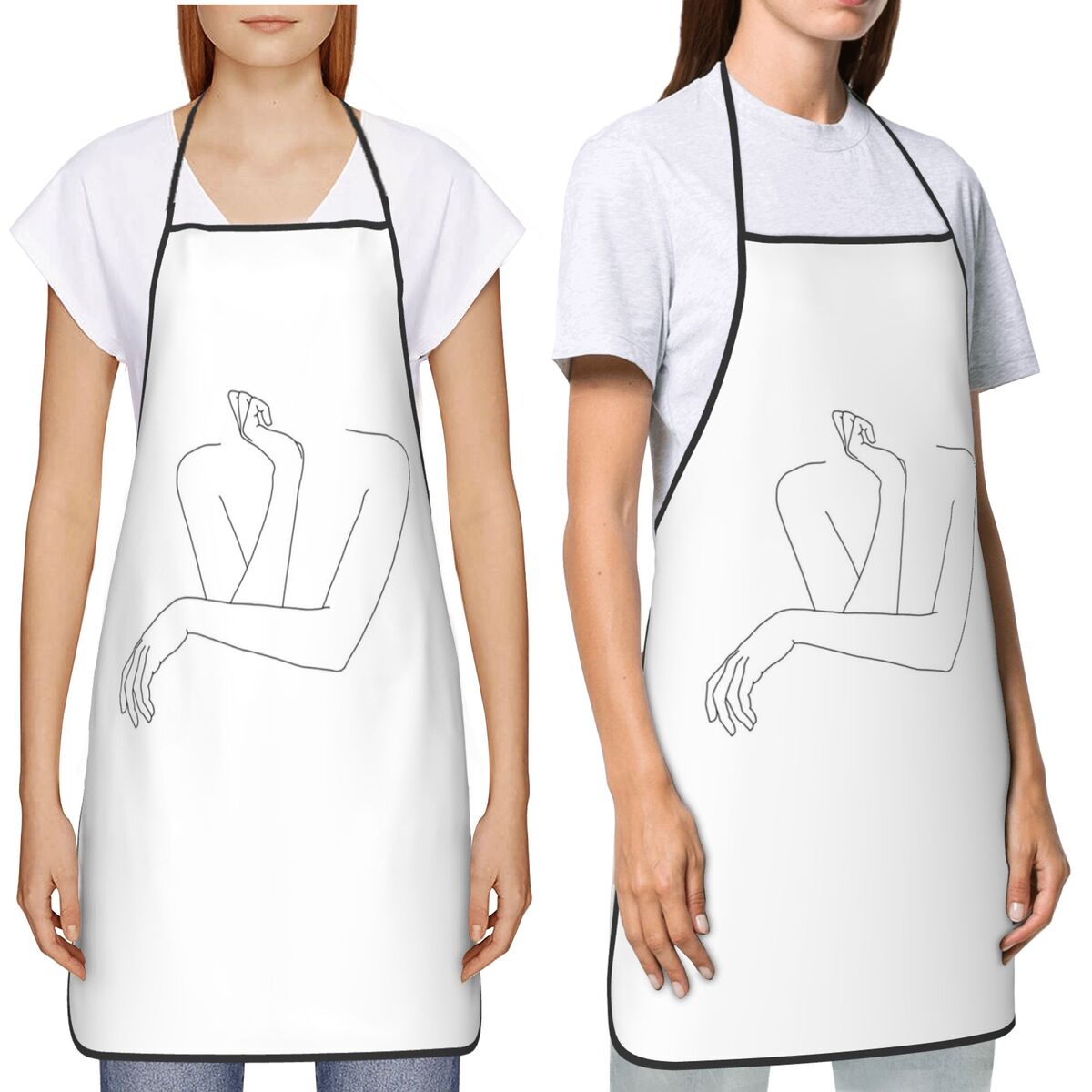 Folded Arms Line Drawing - Ann - Kitchen Baking Drawing 评论和价格