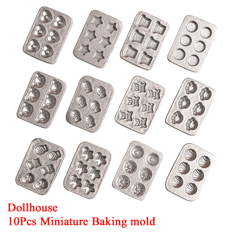 10pcs Doll House Miniature Min - Kitchen Baking Molds 评论和价格