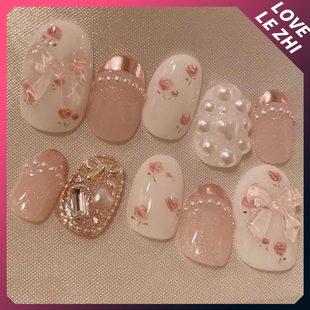 Pink Pearl Rose Charm Bow Deco - Decorating Tip Set 评论和价格