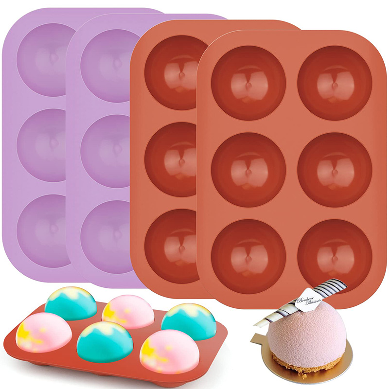 6 Cavities Semicircle Silicone - Kitchen Baking Utensils 评论和价格