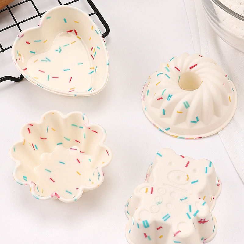 4pcs Colored Silicone Cake Cup - Kitchen Baking Utensils 评论和价格