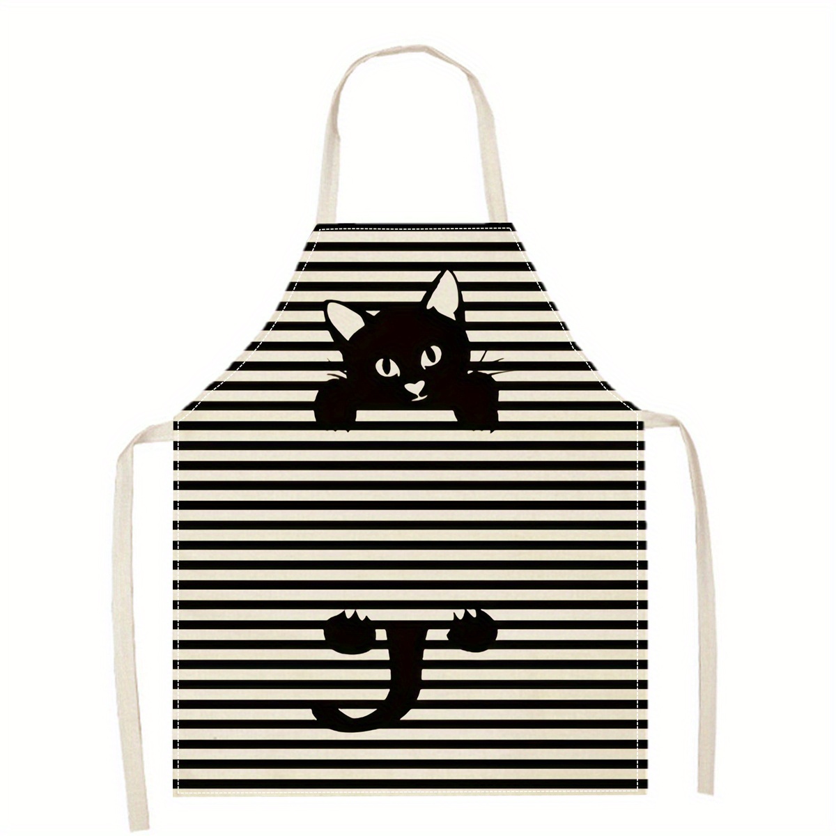 Linen Apron Funny Cat Sunglass - Kitchen Baking Gift Ideas 评论和价格