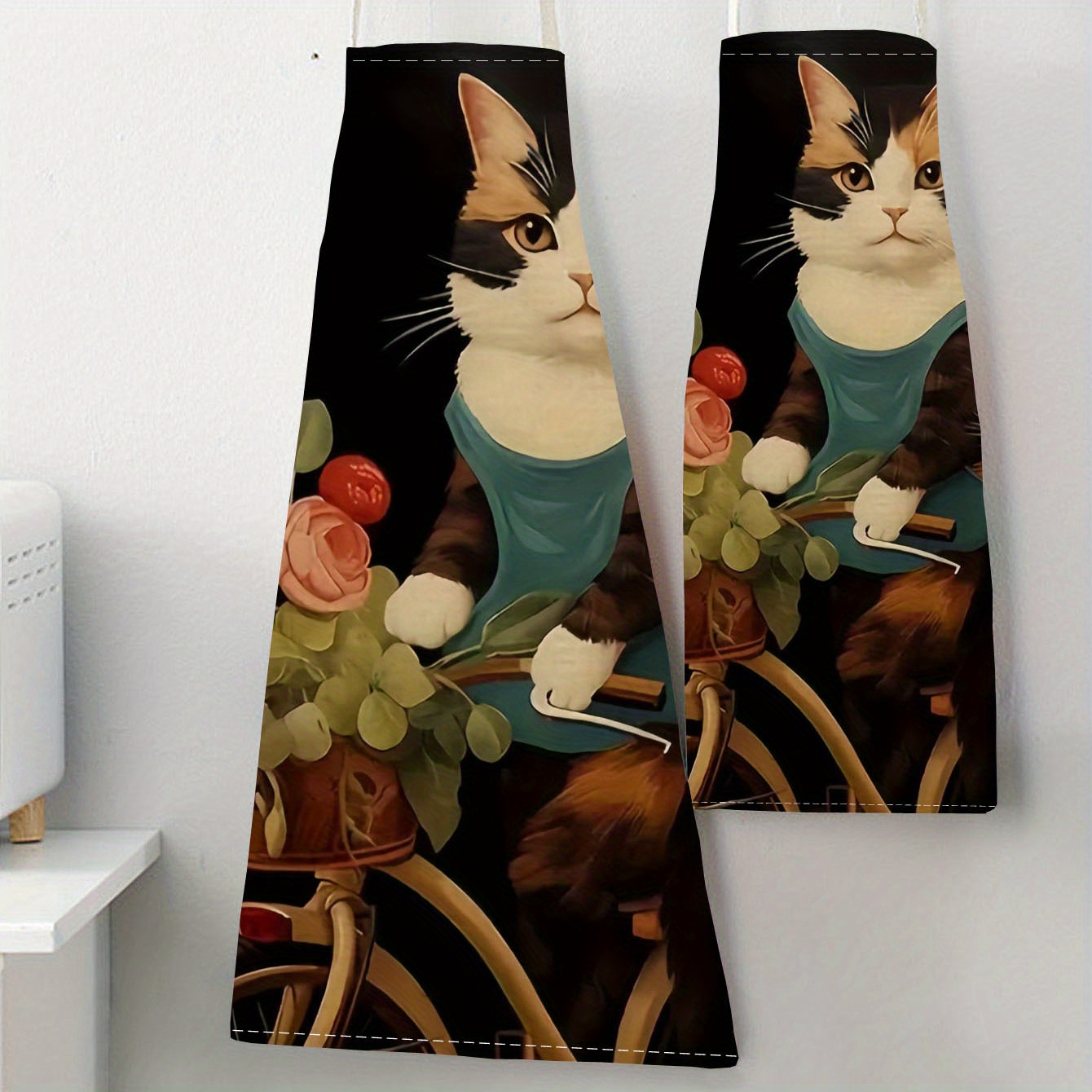 Linen Apron Funny Cat Sunglass - Kitchen Baking Gift Ideas 评论和价格