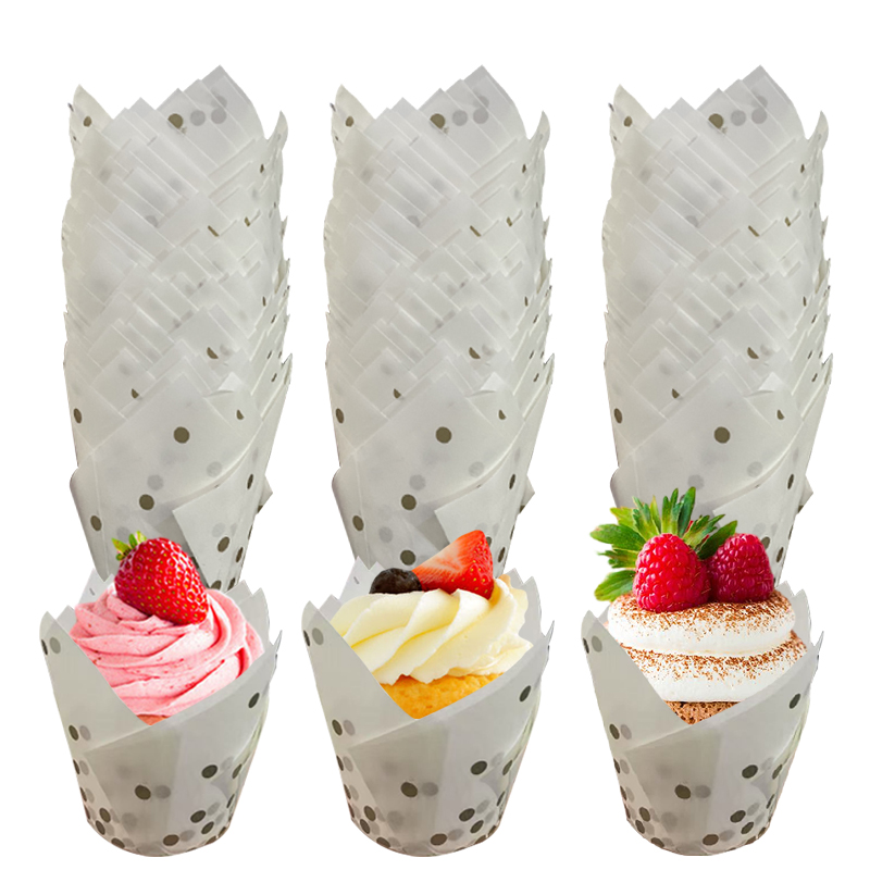 50Pcs/100Pcs Gold Dot Tulip Ca - Kitchen Baking Mat 评论和价格